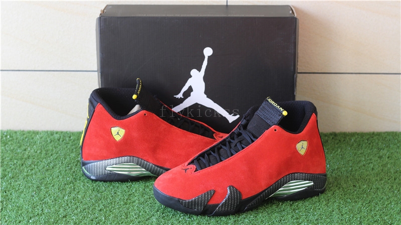 Authentic Air Jordan 14 Retro Ferrari Red